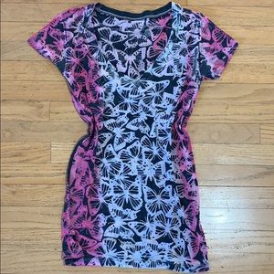 Vintage Butterfly V Neck Tee